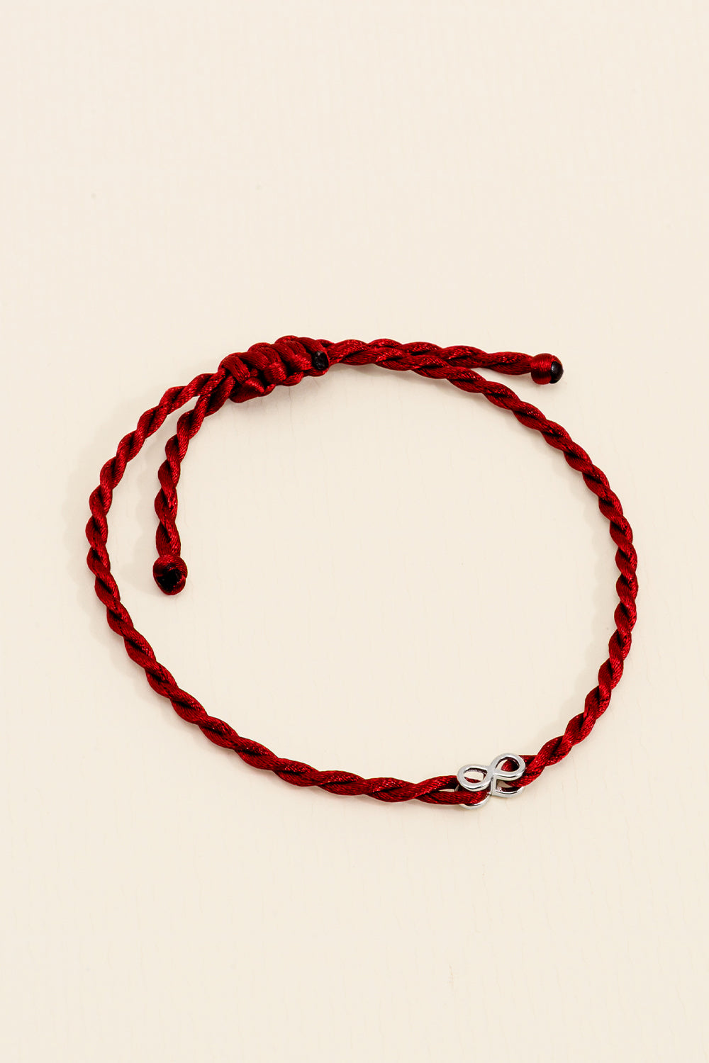 PULSEIRA CORDA INFINITO VERMELHA PRATA 925 VERMELHO